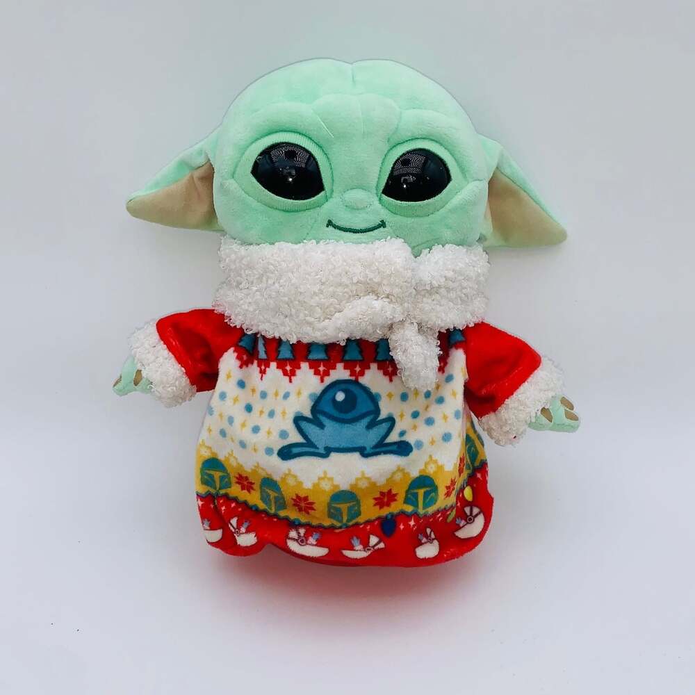 Star Wars The Mandalorian Grogu 'The Child' Holiday Plush in Red Ugly Sweater
